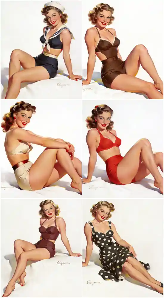 Vintage Pin-Up Girl AI Prompt – 1950s Retro Glamour Poster Generator – Classic Hollywood Style Illustration Template – Commercial Use