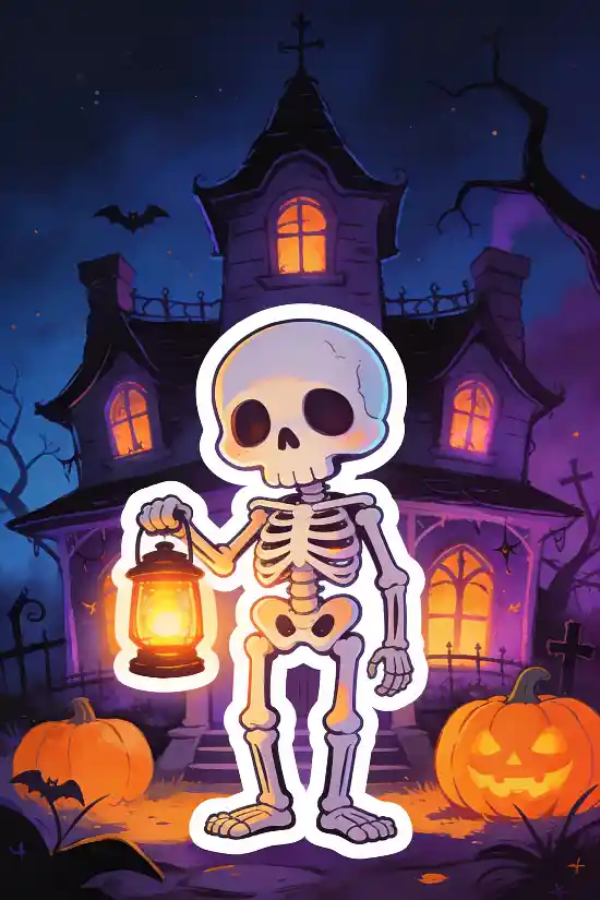 Halloween Clipart AI Prompt Template – Cute Spooky Cartoon Illustration Generator – Printable Sticker & Sublimation Design Creator – Digital Download thumbnail 3